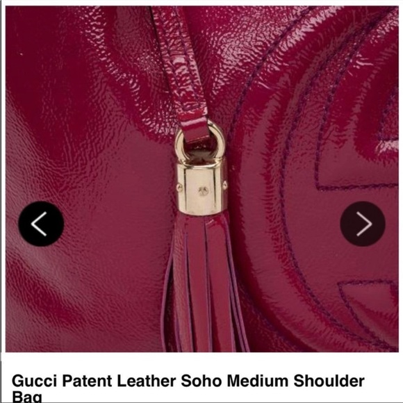 Gucci Soho medium size/Gucci Soho Medium Black Double Leather Chain Shoulder Bag - Picture 7 of 16